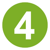 Étape 4 – pictogramme rond vert avec chiffre blanc